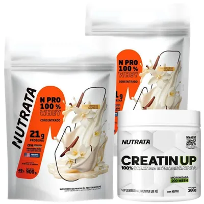 Combo 2x NPro 900g Baunilha + Creatina Monohidratada 300g