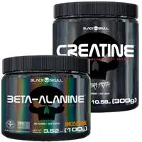 Kit Creatina 300g + Beta Alanina 123g - Black Skull - imagem 1