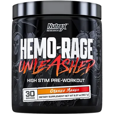 Pré Treino Nutrex Hemo-Rage 180g - Sabor Orange Mango