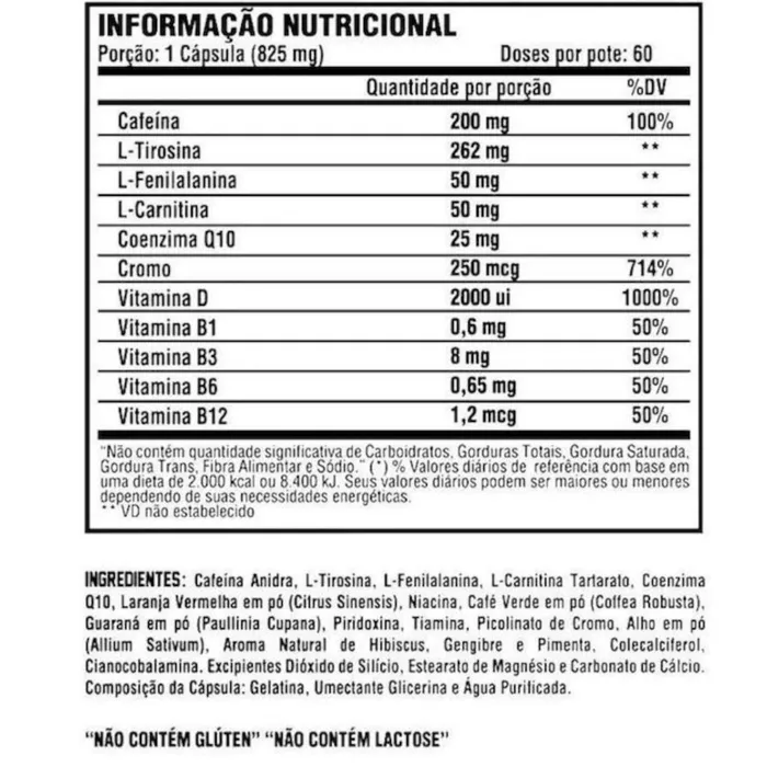 Termogênico Nutrex Lipo 6 Hardcore 60 Cápsulas