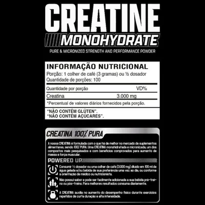 Creatina Monohidratada Nutrex Research refil 500g