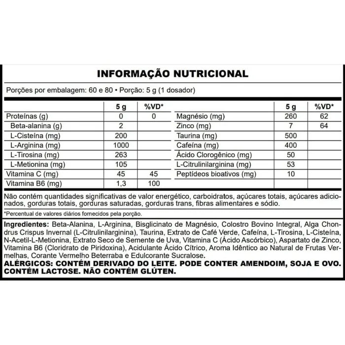 Pré Treino Insane Original 400g - Sabor Frutas Vermelhas