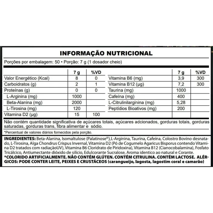 Pré Treino Insane Clown 350g - Sabor Blue Vanilla