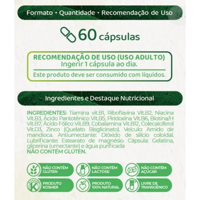 Complexo B - 60 Cápsulas