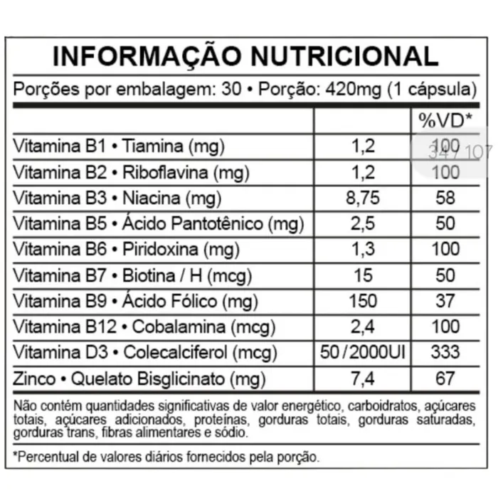 Complexo B - 60 Cápsulas