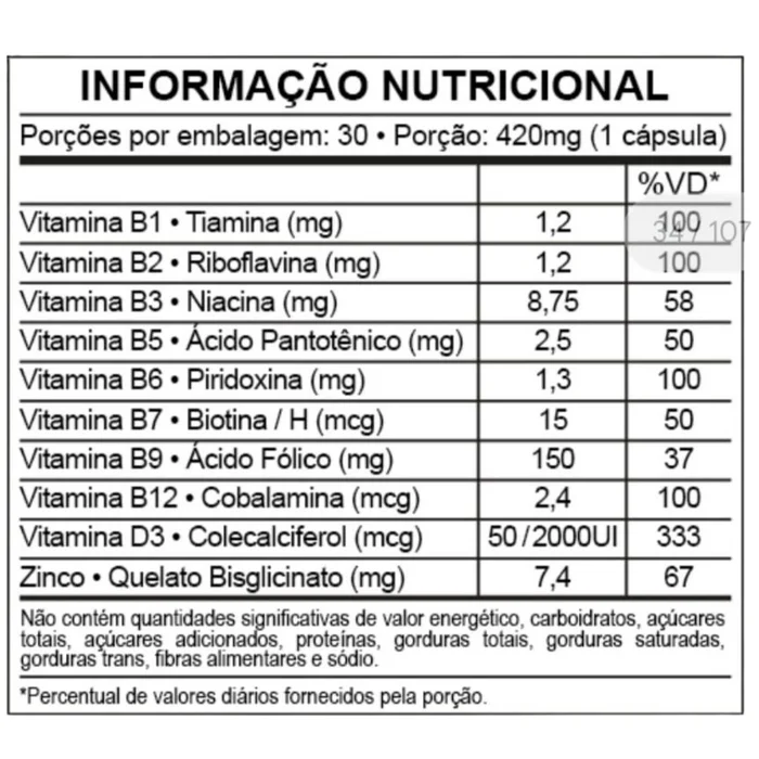 Complexo B - 60 Cápsulas