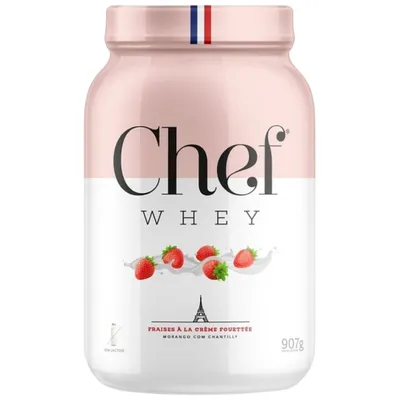 WHEY PROTEIN ZERO LACTOSE 907G - SABOR MORANGO COM CHANTILLY