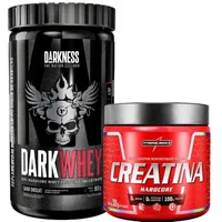KIT DARK WHEY 900G - SABOR CHOCOLATE + CREATINA 300G - imagem 1