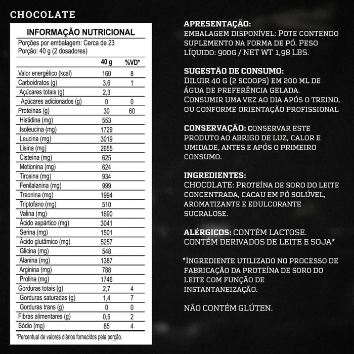 KIT DARK WHEY 900G - SABOR CHOCOLATE + CREATINA 300G