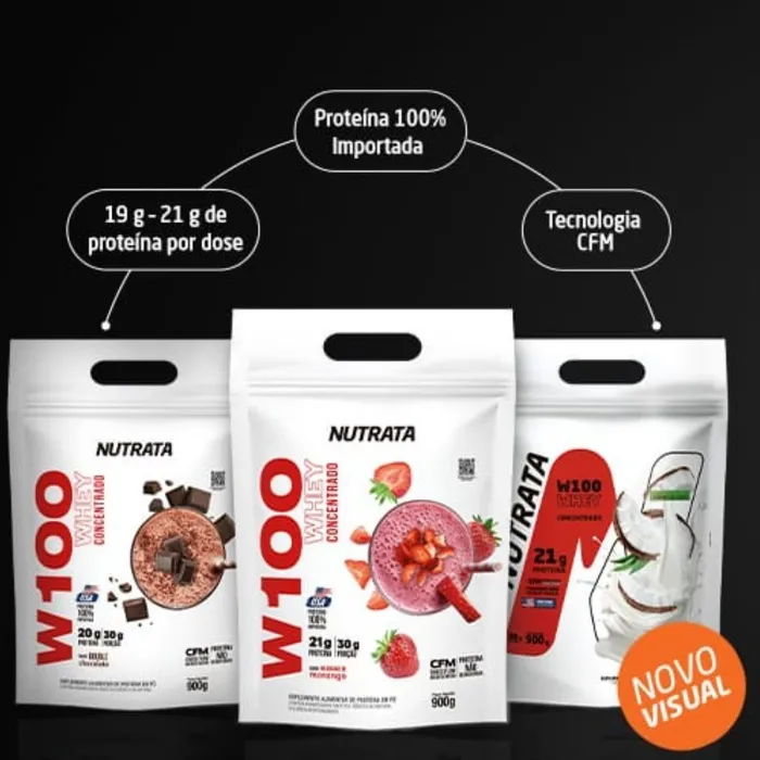 W100 NUTRATA REFIL 900G - SABOR CHOCOLATE
