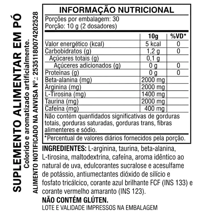 JACK 3D RELOAD 300G SABOR ENERGÉTICO