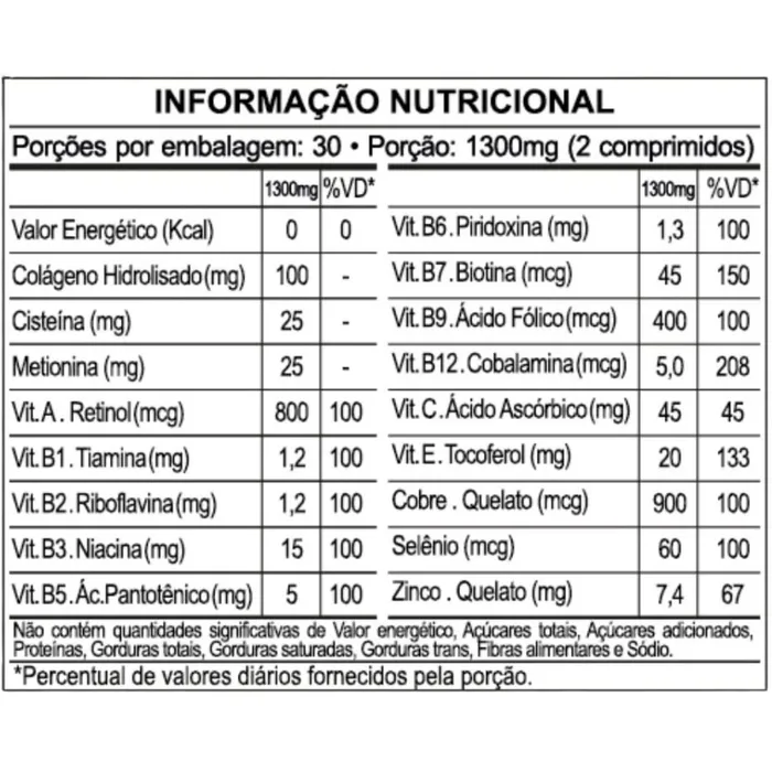 Suplemento Alimentar para Cabelos e Unhas