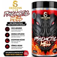 PRÉ TREINO PSICHOTIC HELL 300G SABOR FRUIT PUNCH - imagem 3