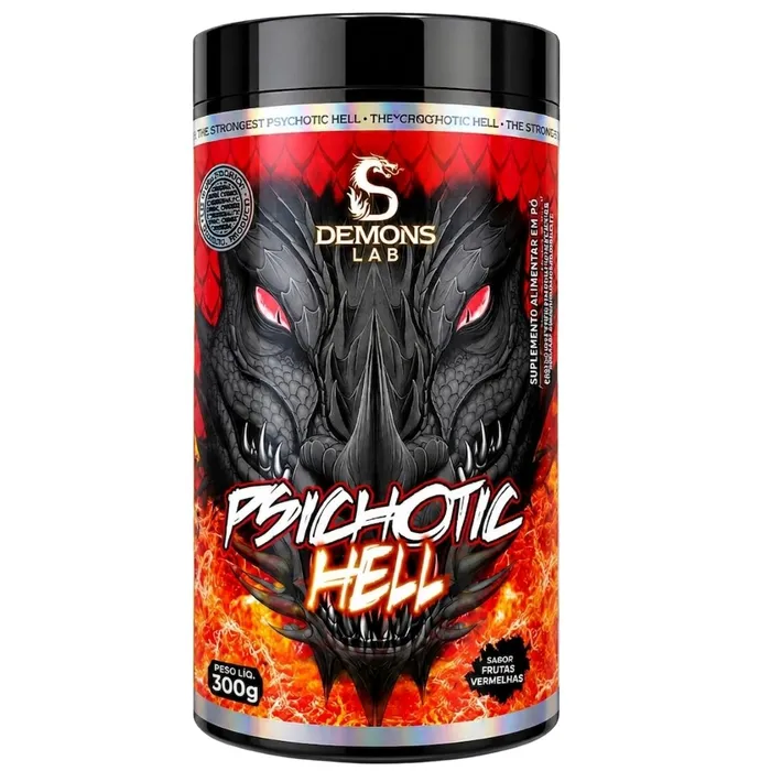 PRÉ TREINO PSICHOTIC HELL 300G SABOR FRUIT PUNCH