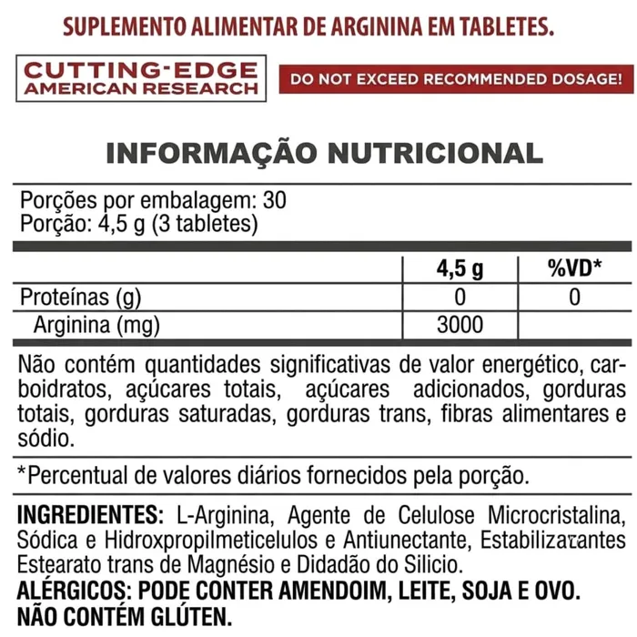 ARGININA 90 TABLETES - NITRO PRO DEMONS LAB