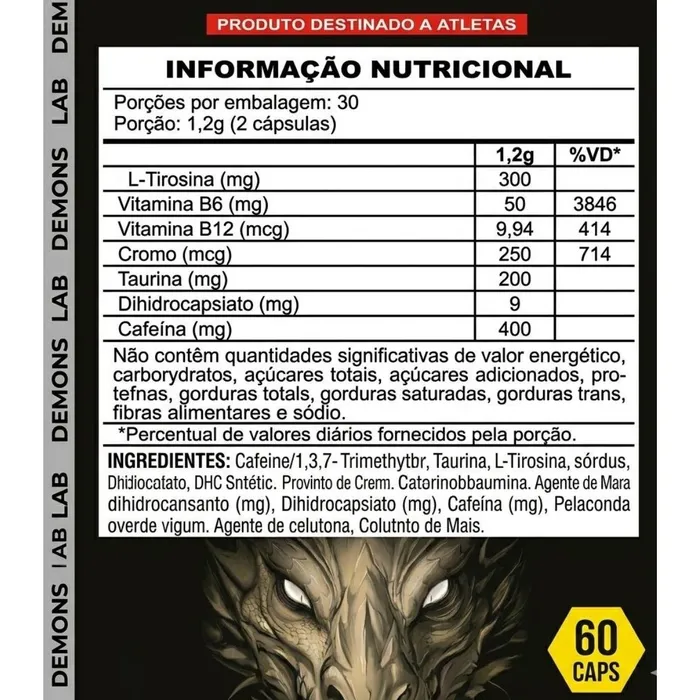 TERMOGÊNICO YELLOW DEMONS - 60 CÁPSULAS