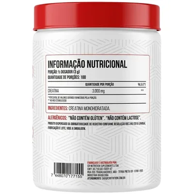 CREATINA 100% PURA PURETECH 300G - SEM SABOR