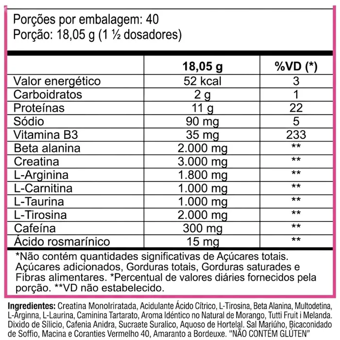 PRÉ TREINO GODZILLA 722G RYSE - SABOR PINK SPLASH