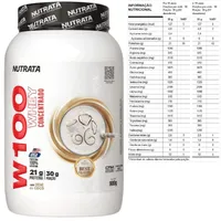 WHEY PROTEIN W100 NUTRATA 900G - SABOR CREME DE CÔCO - imagem 4