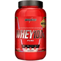 WHEY PROTEIN 100% PURE 900G INTEGRALMEDICA- SABOR MORANGO - imagem 1