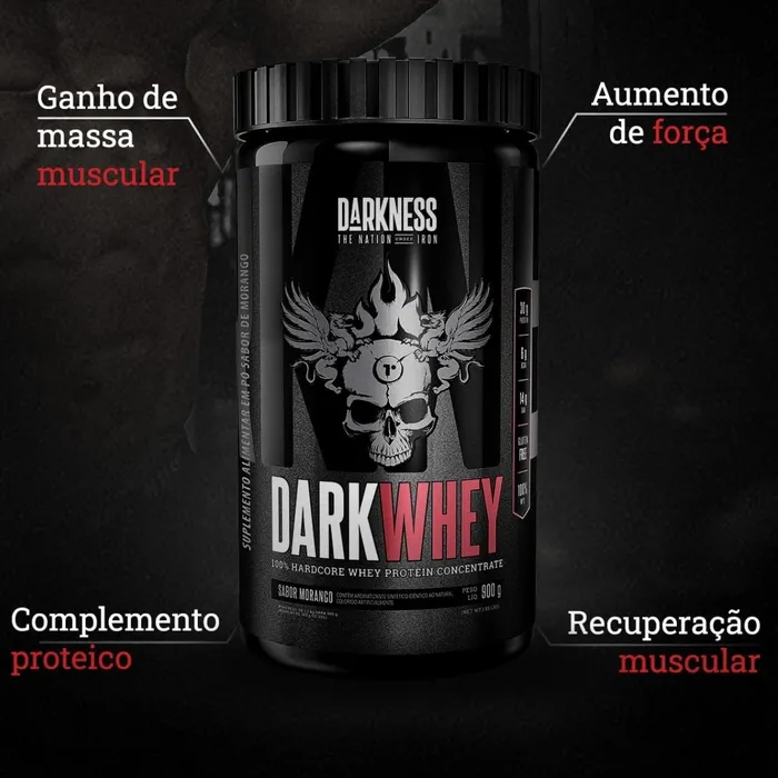 WHEY PROTEIN DARK WHEY 100% 900G - SABOR BAUNILHA