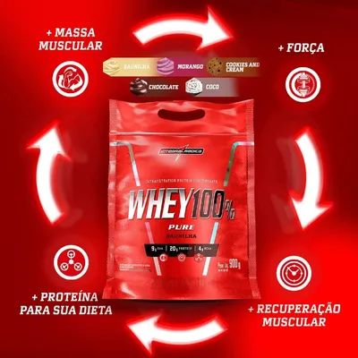 WHEY PROTEIN 100% PURE - MORANGO