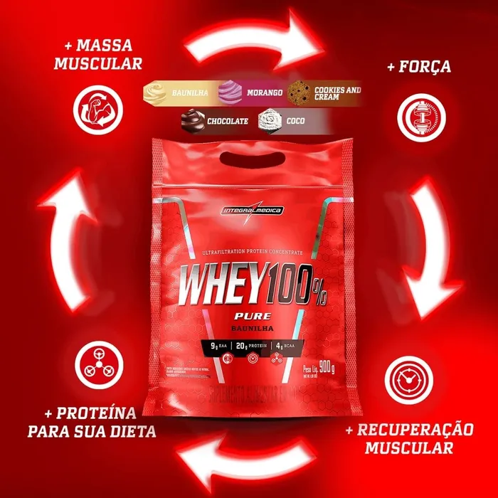 WHEY PROTEIN 100% PURE REFIL 900G - SABOR CHOCOLATE