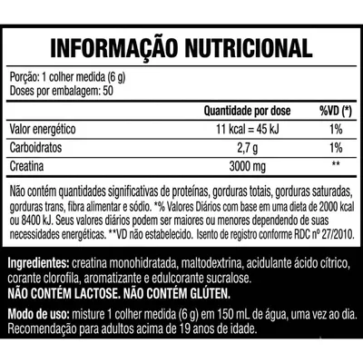 CREATINA TURBO 300G BLACK SKULL - SABOR LIMÃO