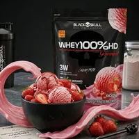 WHEY 100% HD GOURMET 900G - SORVETE DE  MORANGO - imagem 2
