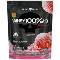 WHEY 100% HD GOURMET 900G - SORVETE DE  MORANGO - imagem 1
