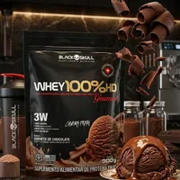 WHEY 100% HD GOURMET 900G - SORVETE DE  BAUNILHA - imagem 2
