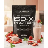 WHEY PROTEIN ISOLADO 900G X-PRO - SABOR MORANGO - imagem 1