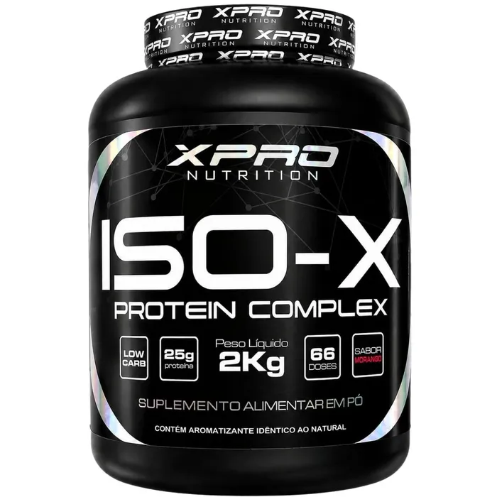 WHEY PROTEIN ISOLADO POTE 2KG X-PRO - SABOR MORANGO