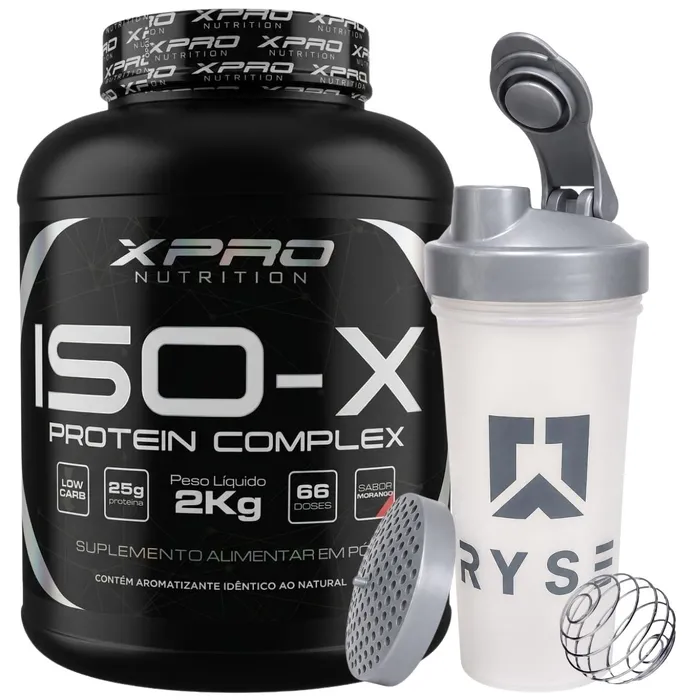 WHEY PROTEIN ISOLADO POTE 2KG X-PRO - SABOR MORANGO