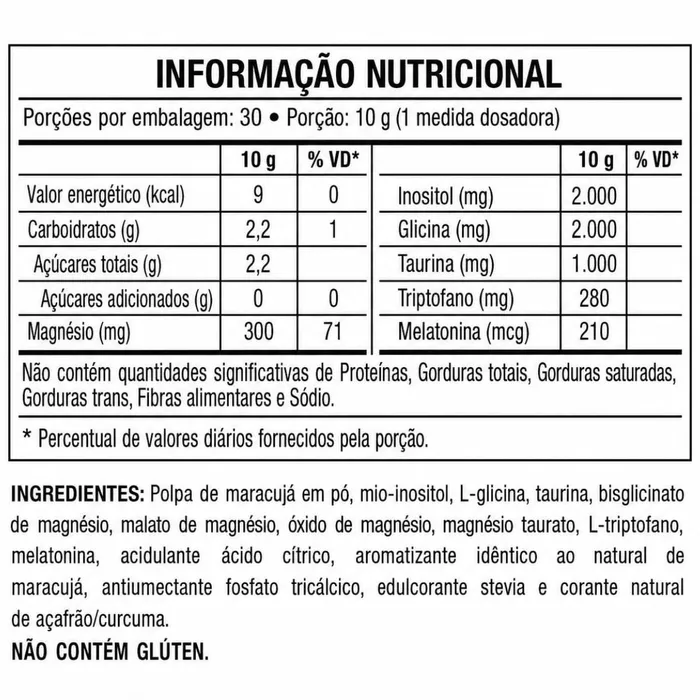 MAGNÉSIO E INOSITOL 300G - SABOR MARACUJÁ