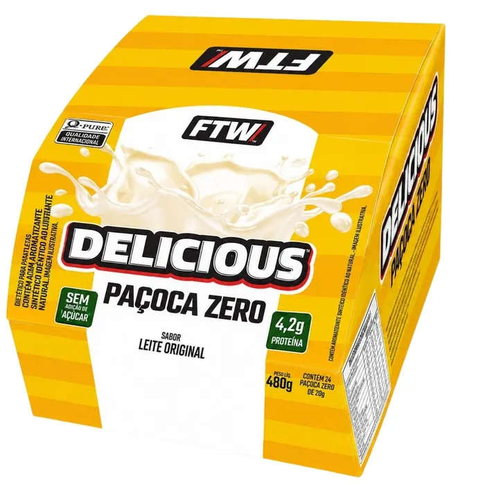 PAÇOCA ZERO DISPLAY C/ 24 UNIDADES - SABOR WHEYZINHO