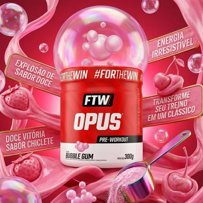 PRÉ TREINO FTW OPUS 300G - BUBBLE GUM