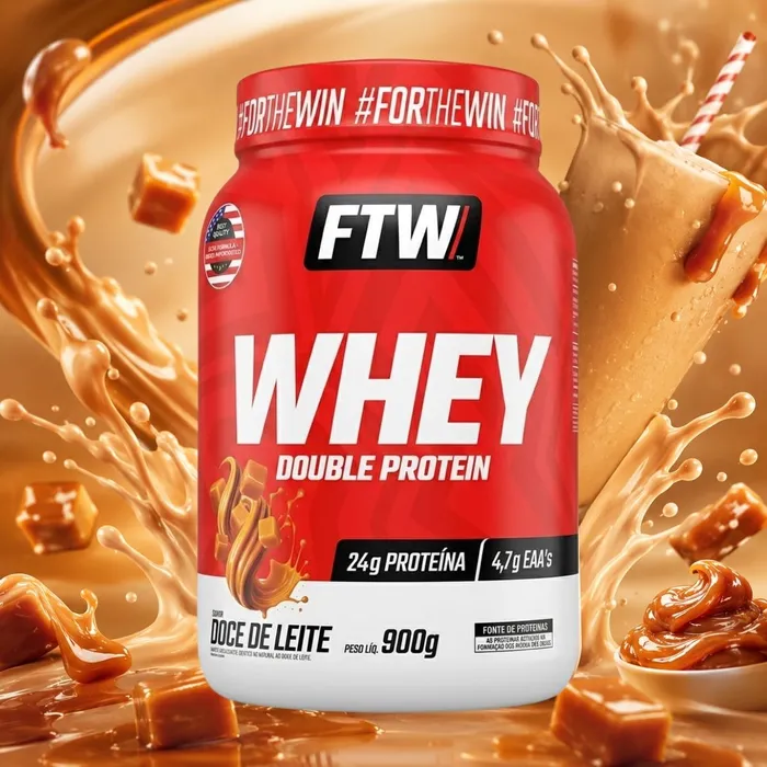 WHEY DOUBLE PROTEIN 100% - SABOR DOCE DE LEITE