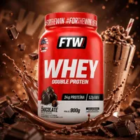 WHEY DOUBLE PROTEIN 100% - SABOR CHOCOLATE - imagem 2