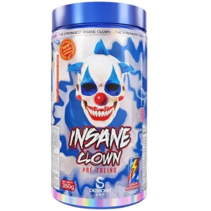 Pré Treino Insane Clown 350g - Sabor Energético - Rende 50 treinos!