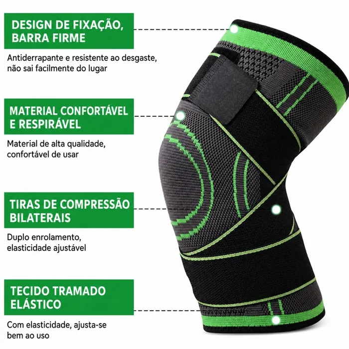 JOELHEIRA DE COMPRESSÃO AJUSTÁVEL - TAMANHO ÚNICO
