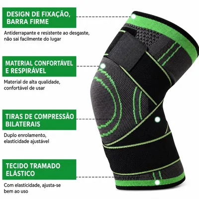 PAR DE JOELHEIRA DE COMPRESSÃO - TAMANHO ÚNICO