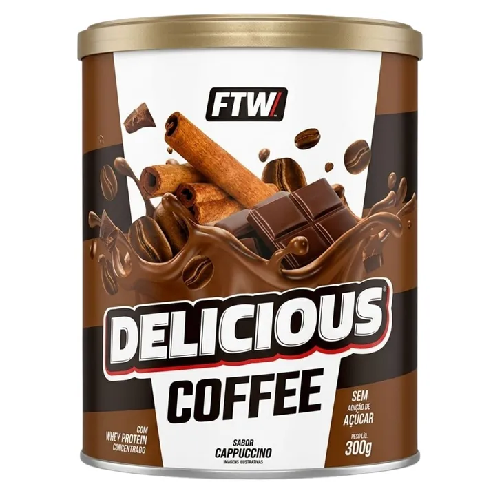 DELICIOUS COFFEE FTW 300G - SABOR CAPUCCINO
