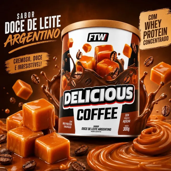 DELICIOUS COFFEE FTW 300G - SABOR DOCE DE LEITE ARGENTINO