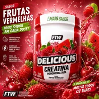 CREATINA MONOHIDRATADA 500G - SABOR FRUTAS VERMELHAS - imagem 2