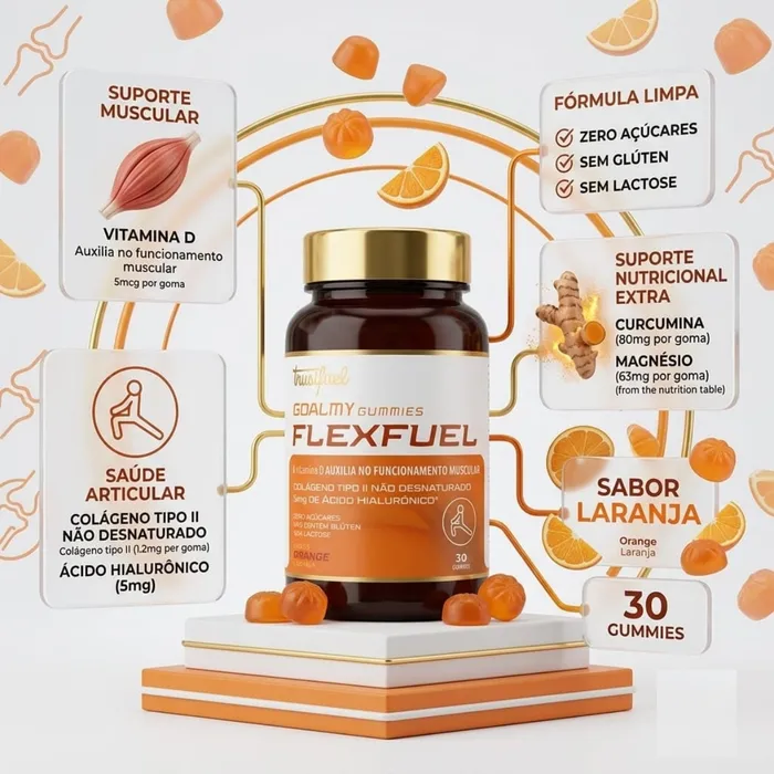FLEXFUEL 30 GOMAS - SABOR LARANJA