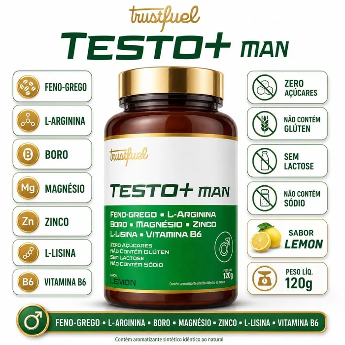 TESTO + MAN 150G - SABOR LIMÃO