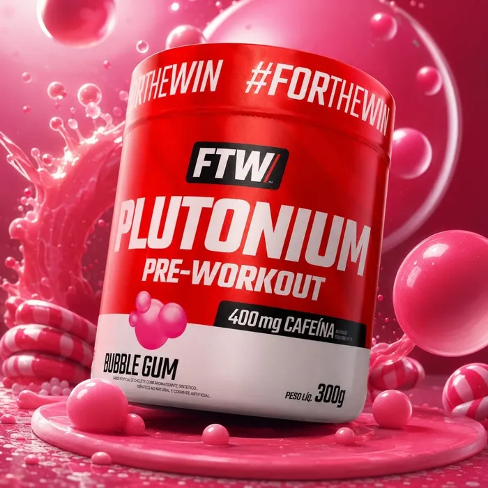 PRÉ TREINO PLUTONIUM 300G - BUBBLE GUM