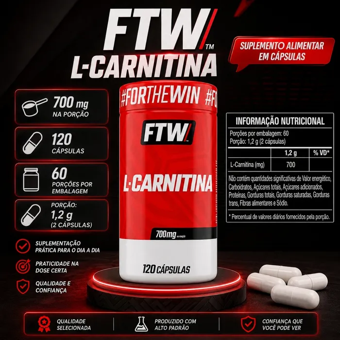 CARNITINA PURA FTW - 120 CÁPSULAS