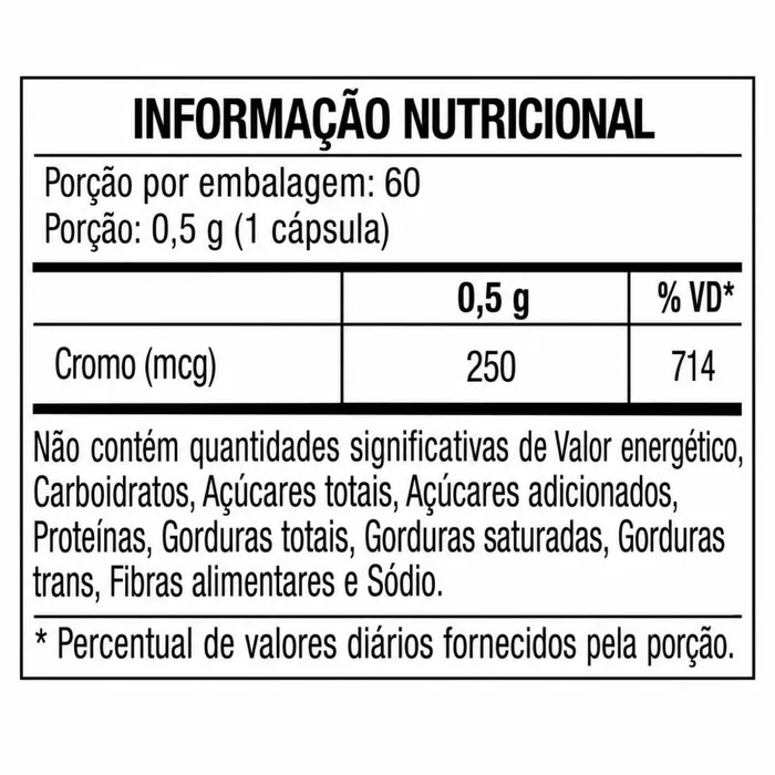 PICOLINATO DE CROMO FTW - 60 CÁPSULAS
